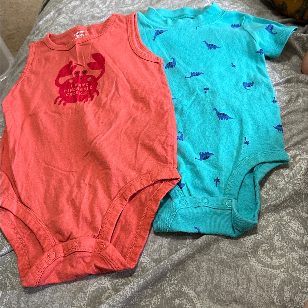 Carter's Kids Bodysuits - Blue, Red
